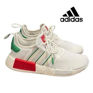 Adidas Women's NMD_R1 J 'White Green' HQ9987 Sneakers with Box 5.5